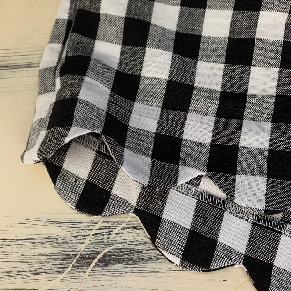 J. Crew Factory Linen-Cotton Scalloped Shorts - Picture 5 of 8